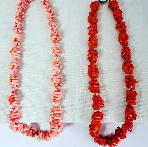 Genuine Coral necklaces/Pink and red - Picture 2 of 2